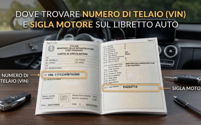 Dove trovare telaio e sigla motore sui diversi libretti