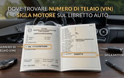 Dove trovare telaio e sigla motore sui diversi libretti